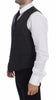 Dolce & Gabbana Elegant Gray Striped Dress Vest