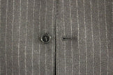 Dolce & Gabbana Elegant Gray Striped Wool Dress Vest