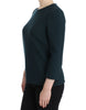 Dolce & Gabbana Enchanted Sicily Green Wool Silk Blend Blouse