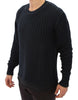 Dolce & Gabbana Elegant Blue and Black Layered Sweater