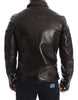 Dolce & Gabbana Elegant Brown Gold-Detailed Leather Jacket