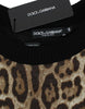 Dolce & Gabbana Elegant Leopard Print Short Sweater Top