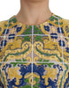 Dolce & Gabbana Majolica Embroidered Sleeveless Elegance
