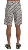Dolce & Gabbana Elegant Striped Cotton-Linen Shorts