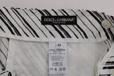 Dolce & Gabbana Elegant Striped Cotton-Linen Shorts