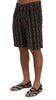 Dolce & Gabbana Bordeaux Striped Cotton Knee High Shorts