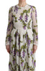 Dolce & Gabbana Elegant Maxi A-line Long Sleeve Dress