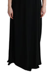 Dolce & Gabbana Elegant Black Floral Maxi Dress