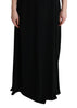 Dolce & Gabbana Elegant Black Floral Maxi Dress