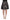 Dolce & Gabbana Elegant Black Silver-Floral Straight Skirt
