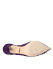 Dolce & Gabbana Purple Taormina Lace Crystal Heel Pumps Shoes