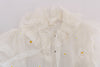 Dolce & Gabbana Elegant White Silk Daisy Blouse