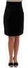 Dolce & Gabbana Baroque Embroidered Velvet Pencil Skirt