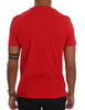 Frankie Morello Chic Red 'RIDERS' Motive Crewneck Tee