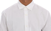 Moschino Elegant White Slim-Fit Cotton Shirt