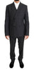 Dolce & Gabbana Elegant Gray Double Breasted Wool Silk Suit
