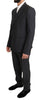 Dolce & Gabbana Elegant Gray Double Breasted Wool Silk Suit