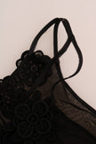Dolce & Gabbana Elegant Black Silk Lace Chemise Dress