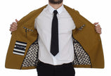Dolce & Gabbana Elegant Yellow Cotton Blend Casual Blazer