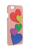 Dolce & Gabbana Chic Pink Leather Heart-Embellished Phone Cover