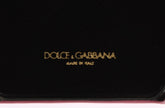 Dolce & Gabbana Chic Pink Leather Heart-Embellished Phone Cover