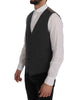 Dolce & Gabbana Elegant Striped Gray Waistcoat Vest