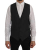 Dolce & Gabbana Elegant Gray Striped Single Breasted Vest