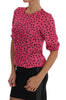 Dolce & Gabbana Chic Pink Polka Dotted Silk Blouse
