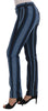 Dolce & Gabbana Chic Blue Striped Slim Fit Girly Jeans