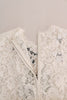 Dolce & Gabbana Elegant White Lace Embellished Mini Blouse