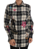 Dolce & Gabbana Enchanted Sequin Checkered Wool Shirt