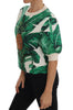 Dolce & Gabbana Tropical Sequined Sweater - Lush Greenery Edition