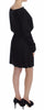 Versace Jeans Elegant Black Silk Blend Shift Dress