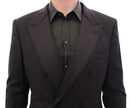 Dolce & Gabbana Elegant Black Striped Wool-Silk Blend Suit