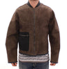 Dolce & Gabbana Elegant Leather & Wool Blend Jacket