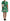 Dolce & Gabbana Elegant Green Banana Leaf Print A-Line Dress