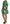 Dolce & Gabbana Elegant Green Banana Leaf Print A-Line Dress
