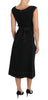 Dolce & Gabbana Elegant Black Sheath Wool Dress