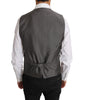 Dolce & Gabbana Sleek Bronze & Gray Formal Vest Slim Fit