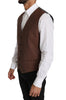 Dolce & Gabbana Sleek Bronze & Gray Formal Vest Slim Fit