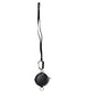 Dolce & Gabbana Black Round Leather DG Logo Coin Purse Lanyard Wallet