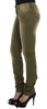 Cavalli Green Slim Fit Cotton Stretch Jeans