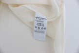 Dolce & Gabbana Ivory Sequined Silk Blouse Top