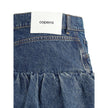 Coperni Denim Miniskirt with ruching bottom