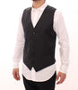 Dolce & Gabbana Elegant Gray Striped Dress Vest