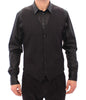 Dolce & Gabbana Elegant Black Striped Wool Dress Vest