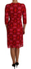 Dolce & Gabbana Elegant Floral Crochet Knee-Length Dress