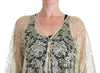 Dolce & Gabbana Golden Floral Lace Kaftan Sundress