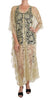Dolce & Gabbana Golden Floral Lace Kaftan Sundress
