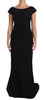 Dolce & Gabbana Elegant Black Maxi Sheath Dress